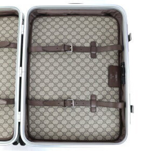 Gucci Porter Cabin Trolley Silver GG Supreme Carry On Suitcase Bag - Picture 10 of 13